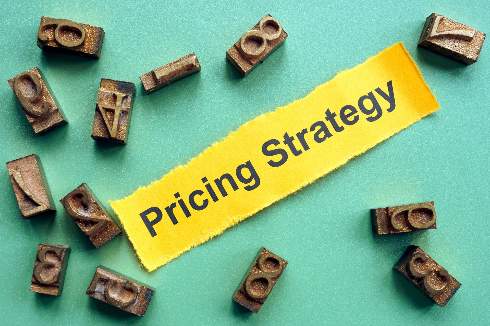 Pricing strategy and numbers. Business planning concept.